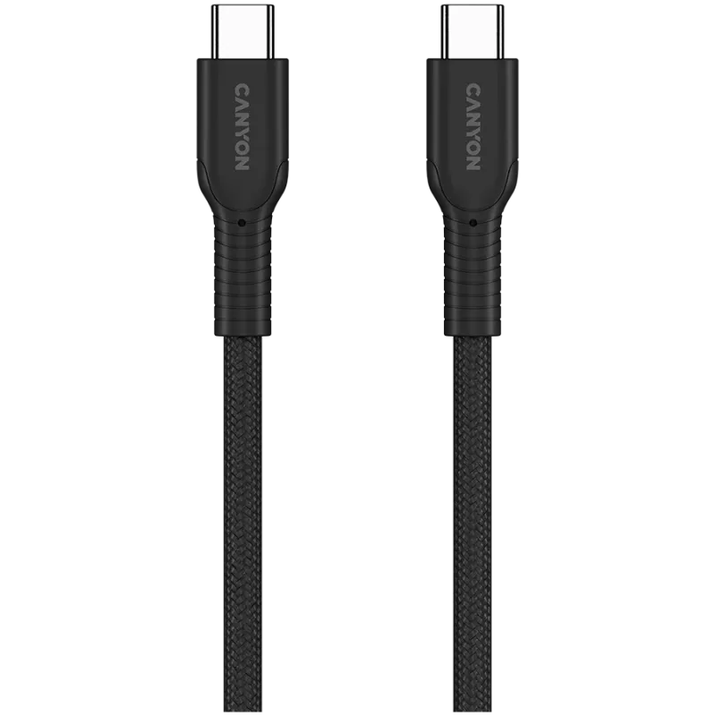 CANYON cable OnWire 60CL C-C 60W COLOR Braided 1m Black