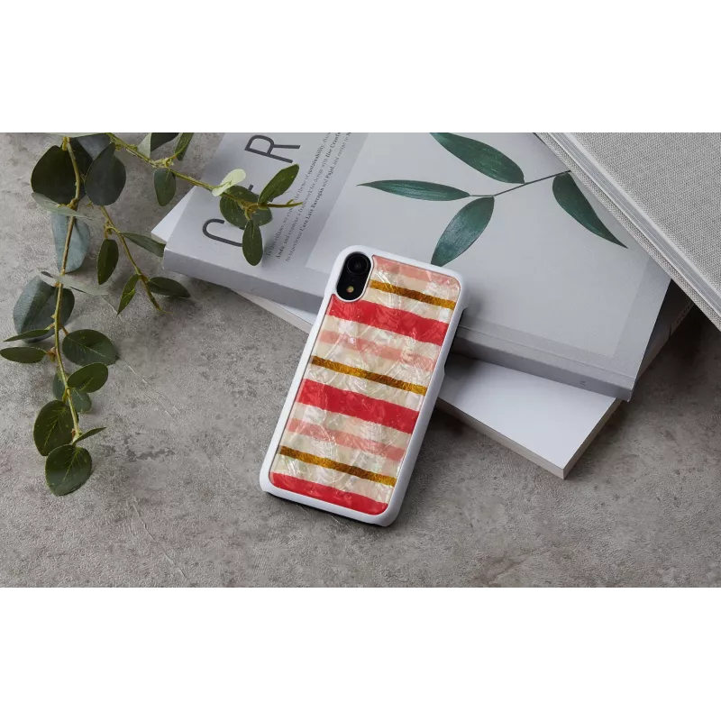 Protective smartphone case iKins for iPhone XR — Short Cake design, white