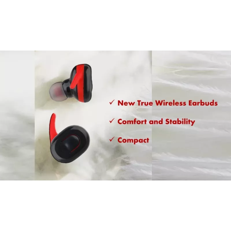 Earbuds V.Silencer Ture Wireless Earbuds black/red