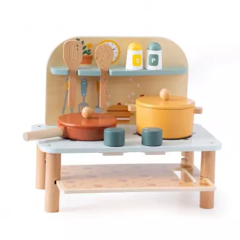 Play kitchen PROMIS KD08 compact mini kitchen set, multicolour, for ages 3+