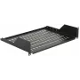 Rack shelf LOGON RAS210BL Black 30 kg capacity 19 inch