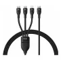 USB-A 3-in-1 Charging Cable Baseus Rapid Series 100W 1.5m Black
