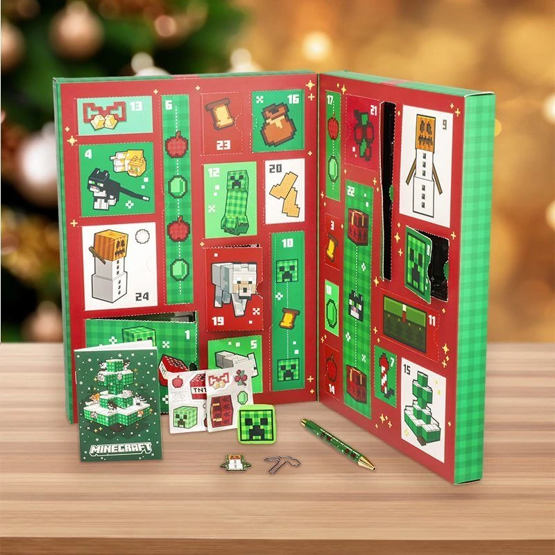 Advent calendar Paladone Minecraft Stationery 24 days — stationery set with 24 surprise items