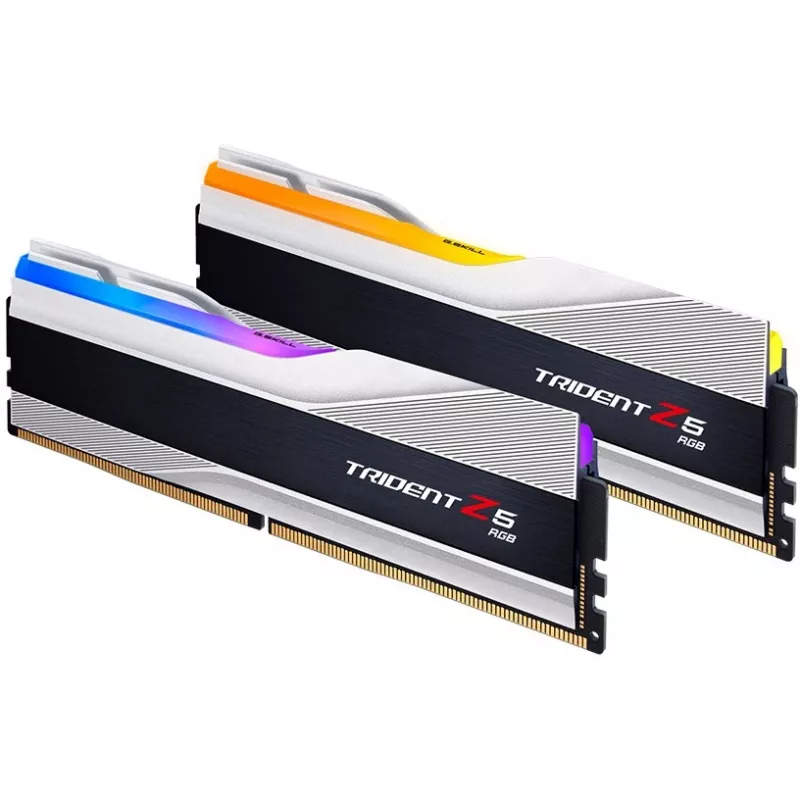 DIMM 32 GB DDR5-6000 (2x 16 GB) Dual-Kit, Arbeitsspeicher silber, F5-6000J3636F16GX2-TZ5RS, Trident Z5 RGB, INTEL XMP