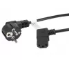 Power cable LANBERG CA-C13C-12CC-0018-BK, 2 m, C13 coupler to CEE7/7, black, angled C13