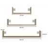Topeshop MOBI 3P SONOMA shelve Floating shelf Wall mounted Particle board Oak