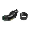 Fitting BitsPower BP-MB45R2CPF-CC3U brass computer cooling fitting, black and green