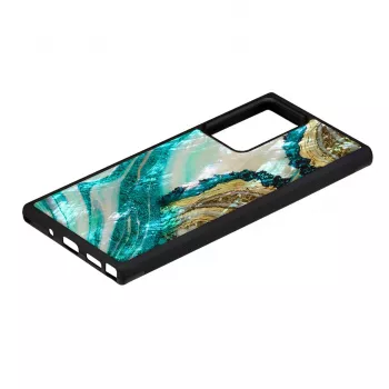 Protective phone case iKins for Samsung Galaxy Note 20 Ultra — aqua agate design