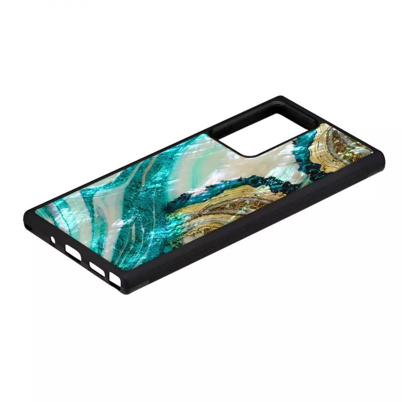 Protective phone case iKins for Samsung Galaxy Note 20 Ultra — aqua agate design