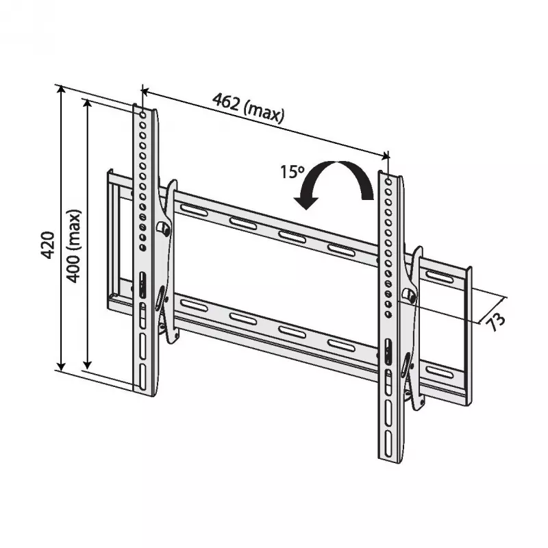 TB TV Wall Mount up to 65 40kg Max VESA 400 (AJTBXT6540TI451)