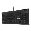 Wired Full-size Keyboard ASUS KU100 Black, Estonian layout, USB Type-A, 2 m cable