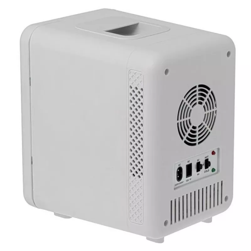 Mini refrigerator Adler AD 8084G — compact grey 12V/230V, 4 L capacity, portable, right-hinged door