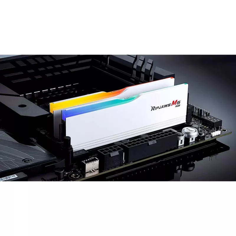 DIMM 32 GB DDR5-6000 (2x 16 GB) Dual-Kit, Arbeitsspeicher weiß, F5-6000J3636F16GX2-RM5RW, Ripjaws M5, INTEL XMP