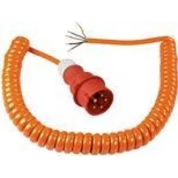 Construction spiral cable AS Schwabe 70431 — CEE 400V 16A, IP44, spiral lead for site use