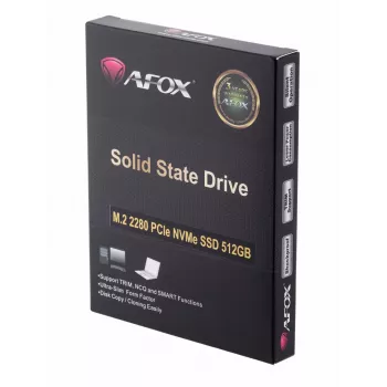 SSD M.2 AFOX ME300-512GN 512 GB PCIe NVMe TLC, read 2000 MB/s, write 1600 MB/s