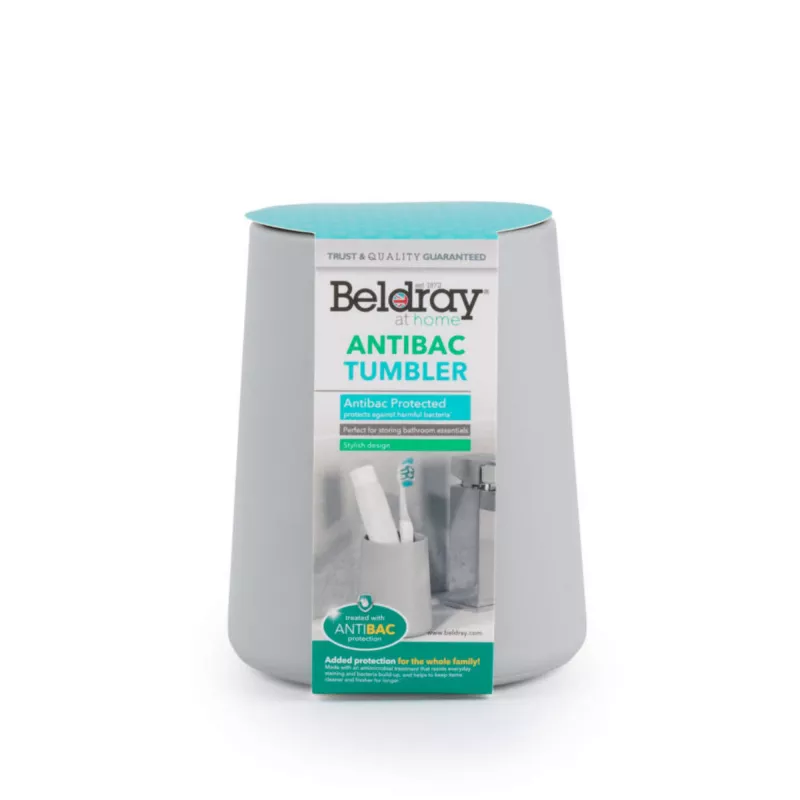 Storage tumbler Beldray LA033347UFFAS Antibac Grey — bathroom accessory, antibacterial rinse cup