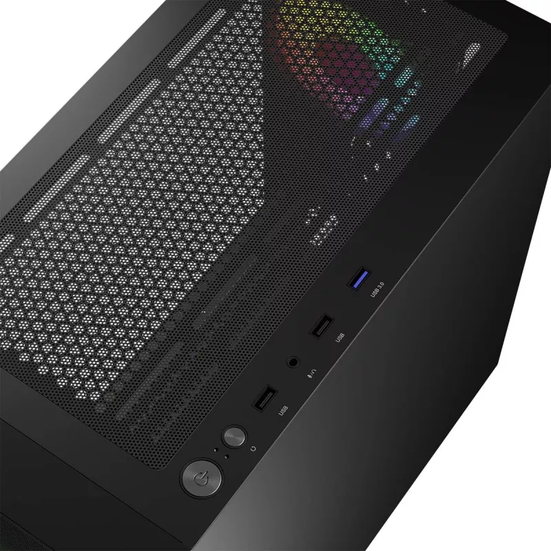 Computer Case Logic Concept Portos Mini ARGB Micro ATX Black