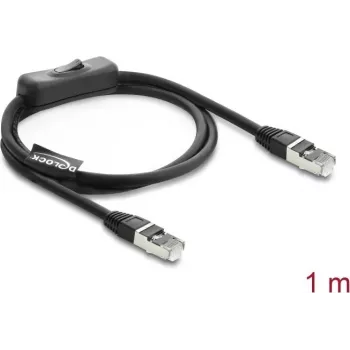 Network cable DELOCK 81562 Cat6 F/UTP (FTP) 1 m RJ-45 — Black