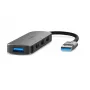 Nedis USB-Hub USB-A Plug - 4x USB A, 4-Port port(s), USB 2.0 / USB 3.2 Gen 1, USB-powered, 5 Gbps (CCGB61210GY01)