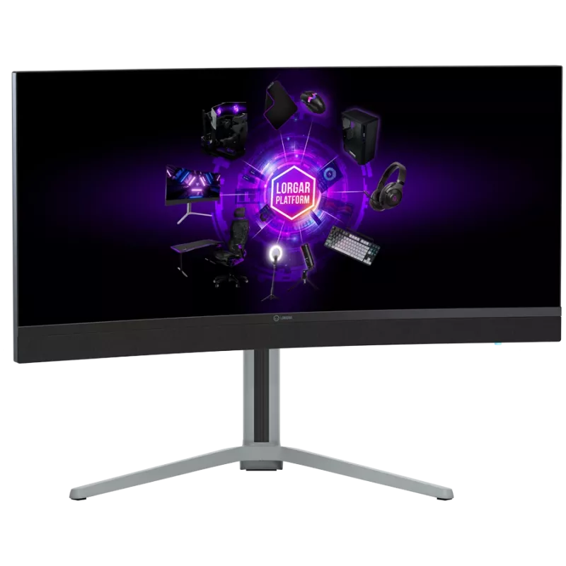 LORGAR 34MP1, UWQHD MiniLED Gaming Monitor Pro, 34'' (3440*1440) VA curved monitor, black/milky grey