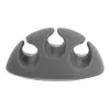 DeLOCK with 3 feed-throughs - Cable Holder Kit - desk-mountable, surface-mountable, suitable for wall mounting - Grey, White (18297)