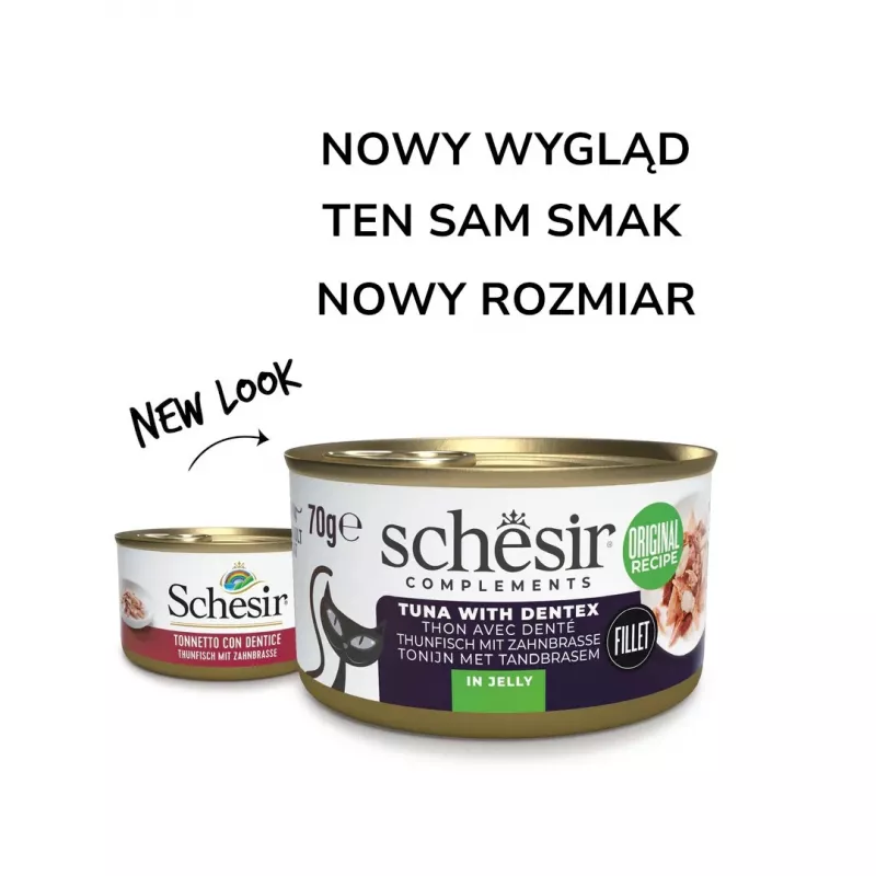Schesir Oceanic Adult Tuna with Dentex wet cat food, 70 g