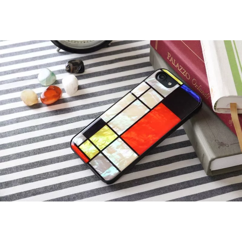 Protective case iKins for Apple iPhone 8/7 Mondrian Black