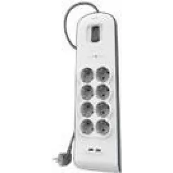 Power strip Belkin 900J BSV804VF2M-V2 — 8 Schuko outlets, 2 USB-A ports