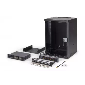 DIGITUS SOHO Pro Network Set, 254 mm (10 inch) - 9U, 315 x 300 mm (W x D)