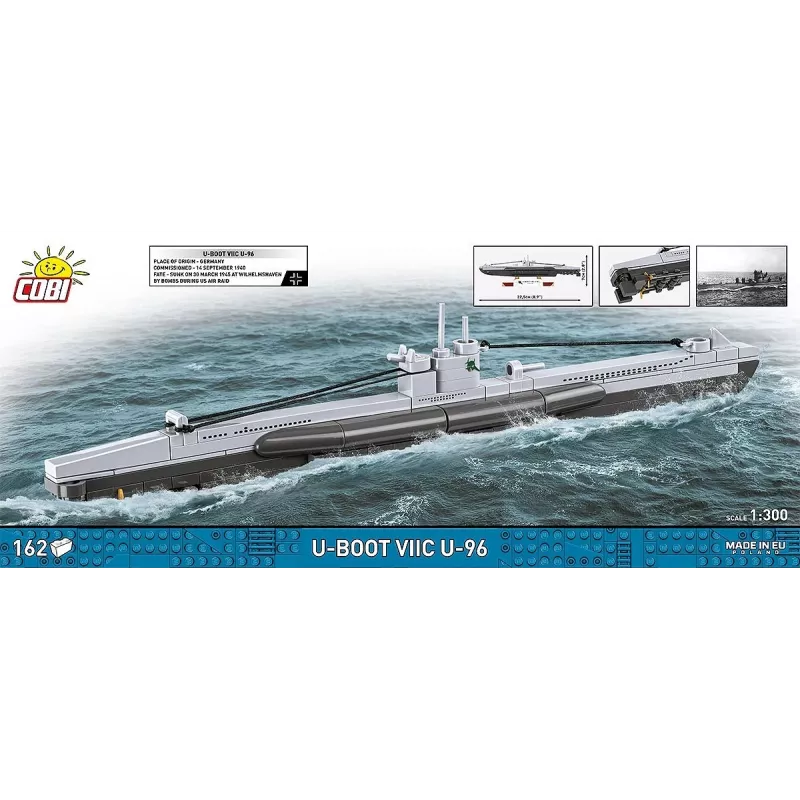 Scale model submarine Cobi Type VIIC 1:300 scale, kit 4857