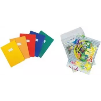 HERMA 20227 Exercise Book Covers A4, Cardboard, Assorted, Set of 5