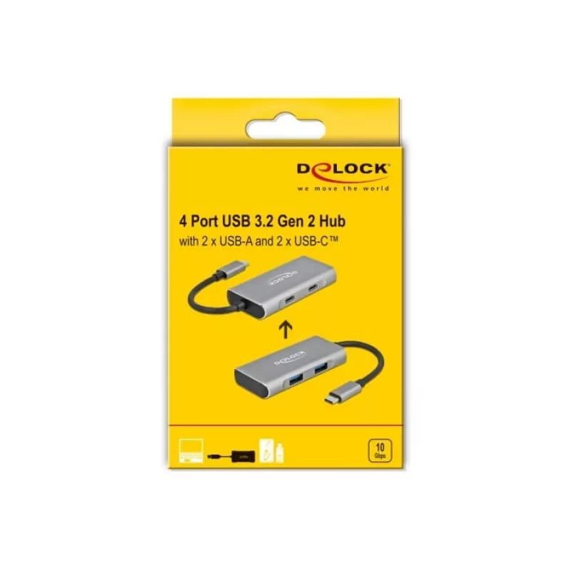 USB Hub DeLOCK External USB 10 Gbps USB Type-C Hub 63260
