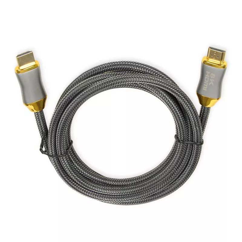 HDMI cable IBOX HD08 2 m, HDMI Type A male–male, HDMI 2.1, silver