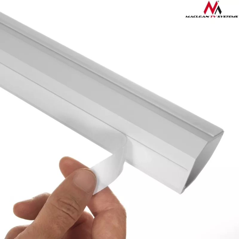 Cable flex tube MACLEAN MCTV-575 for floor, white, 1.5 m, width 43 mm, height 2.3–3.2 cm