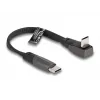 DeLOCK USB 2.0 Flat Ribbon Cable USB Type-C male to USB Type-C male angled PD 3.0 60 W 14 cm black