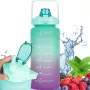 Extralink Motivational Bottle, Water Bottle, 2000ml, Green-Purple, BUT-190