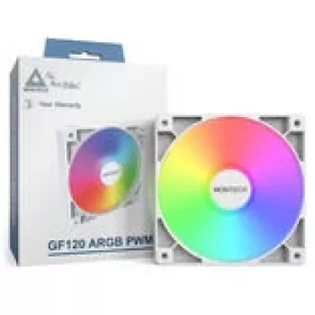 Cooling fan Montech GF120 PWM ARGB 120mm white, PWM control, ARGB lighting