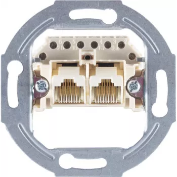 Wall-mounted connection outlet ShiverPeaks S/CONN maximum connectivity 2x 8/8 parallel without cover for flush installation (74231-1)