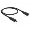 USB Cable DeLOCK 85532 USB 3.2 Gen 1 0.5m USB C Black