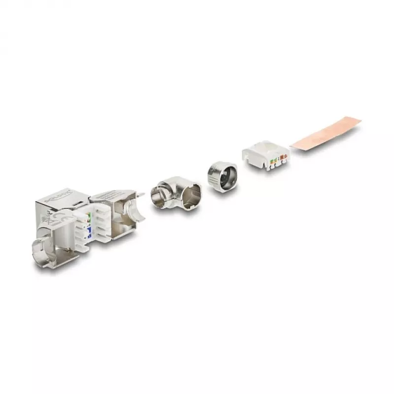RJ45 Keystone Module Socket Cat.6A Tool-Free 90° DELOCK 90800