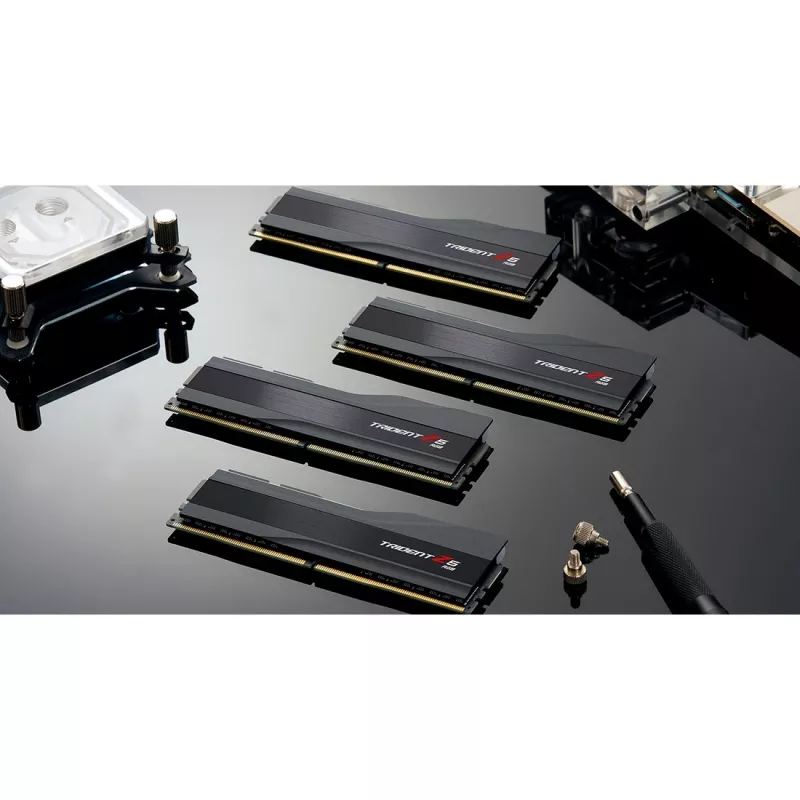 DIMM 32 GB DDR5-6000 (2x 16 GB) Dual-Kit, Arbeitsspeicher schwarz, F5-6000J3636F16GX2-TZ5RK, Trident Z5 RGB, INTEL XMP
