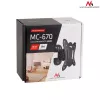 Wall mount bracket MACLEAN MC-670 — adjustable, supports up to 20 kg, VESA 100x100, for 13–27 inch monitors, black