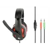 Wired gaming headset GEMBIRD GHS-03 — 20–20000 Hz, 2 m cable, 250 g, black/red