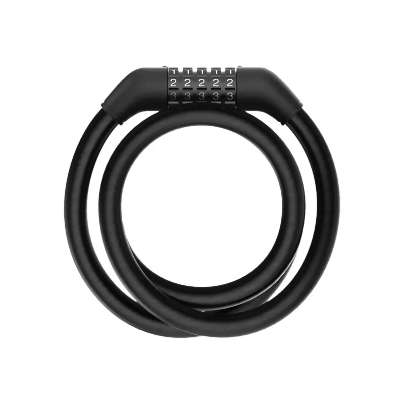 Cable lock Xiaomi BHR6751GL for kick scooter, 1.2 m length, 1.2 cm diameter, code lock, black