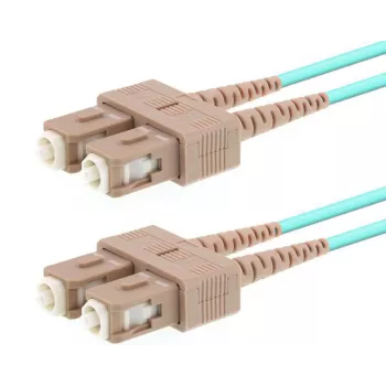 Fibre optic cable LOGON AL5SCSC25I/3I OM3 25 m SC–SC 50 µm full duplex Aqua