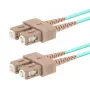 Fibre optic cable LOGON AL5SCSC25I/3I OM3 25 m SC–SC 50 µm full duplex Aqua