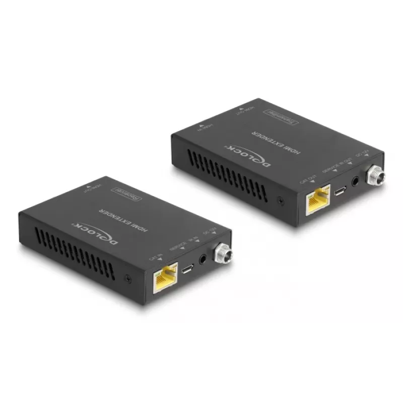 AV transmitter & receiver set DELOCK 65955 — Cat6/Cat6a HDMI extender, up to 3840×2160, wired, Micro-USB B power