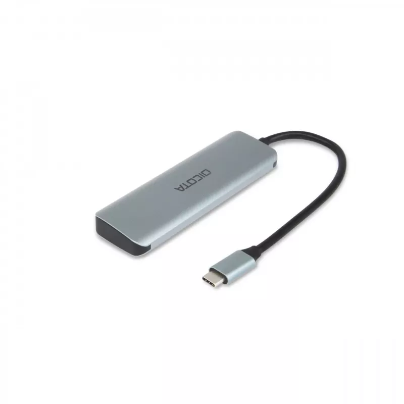 USB Type-C Hub DICOTA D32061 10000 Mbit/s Silver