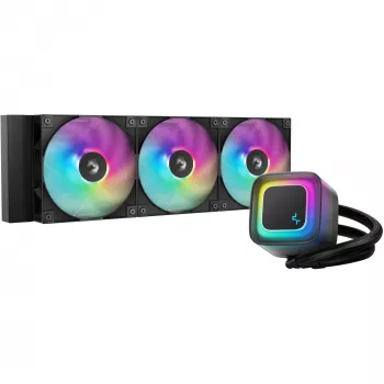 All-in-one liquid cooler DeepCool LE360 V2 with 3x 120 mm fans, Hydro Dynamic Bearing, black, supports LGA1150/1151/1155/1200/1700/AM4/AM5