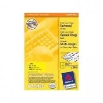 Self-adhesive Labels AVERY Coloured Yellow 70 x 37 mm